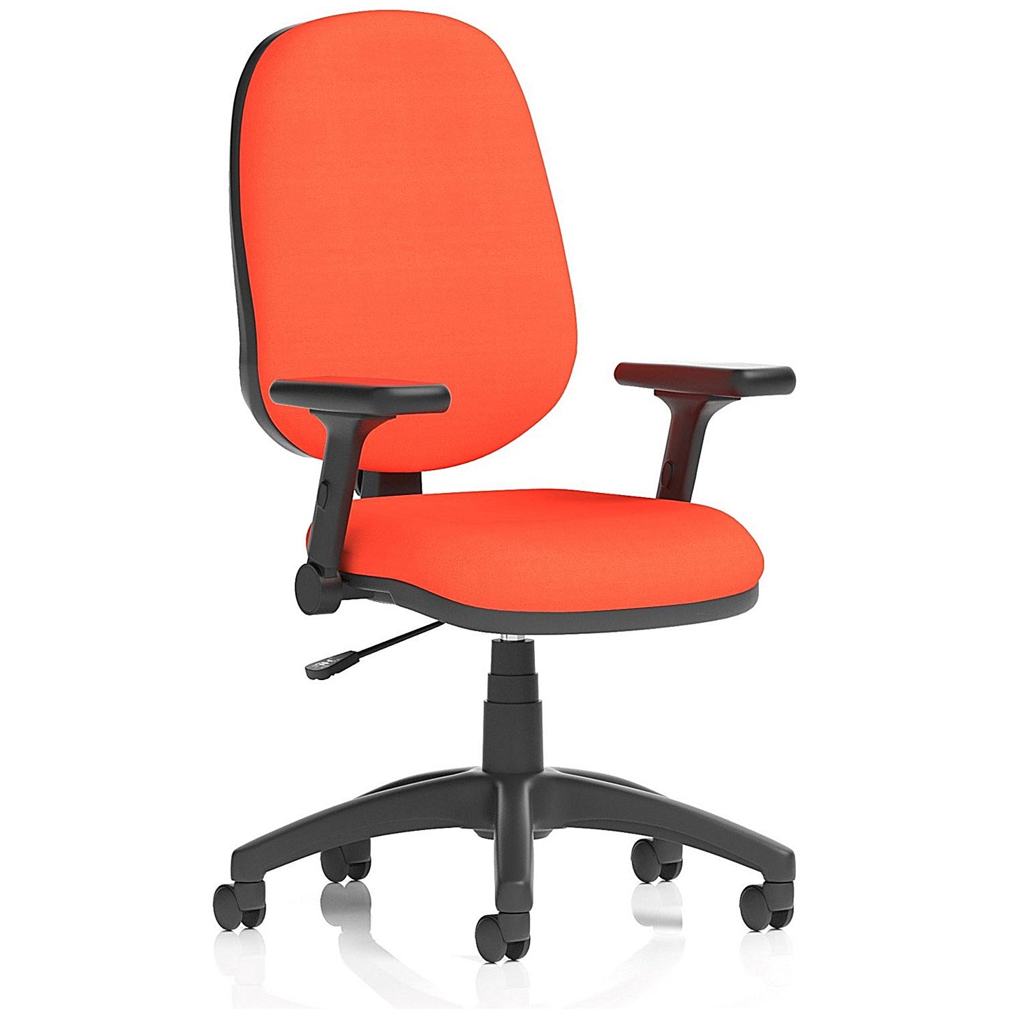 Eclipse Plus I Operator Chair, Height Adjustable & Folding Arms, Tabasco Orange