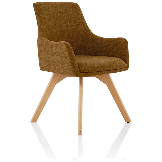 Carmen Bespoke Fabric Wooden Leg Chair, Copper Easy2Order : KCUP1944