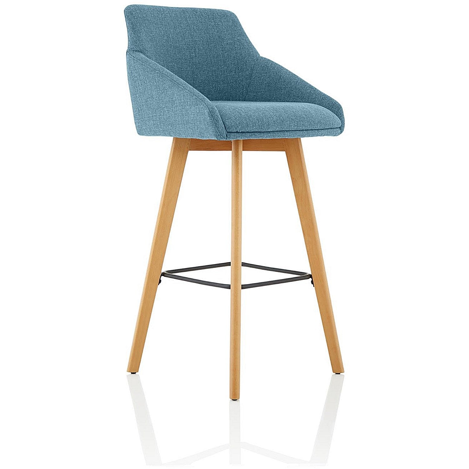 Carmen Bespoke Fabric Wooden Leg High Stool, Quench Easy2Order : KCUP1949