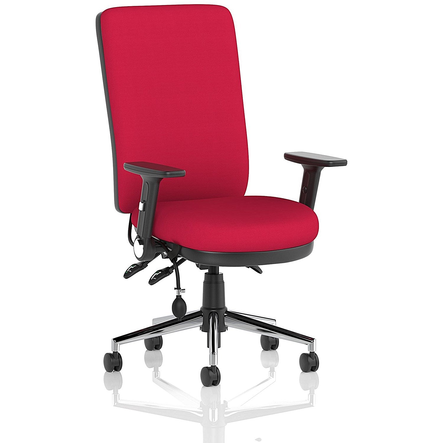 Chiro High Back Task Operators Chair, Height Adjustable & Folding Arms, Bergamot Cherry Easy2Order : KCUP1952