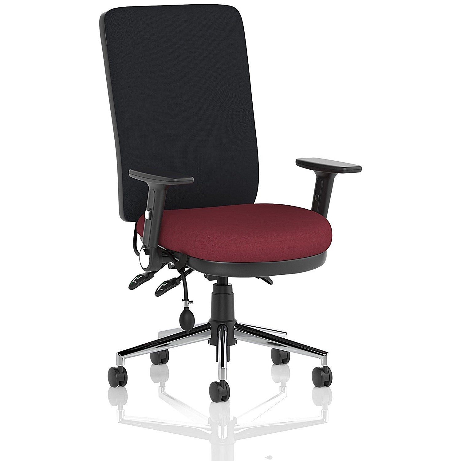 Chiro High Back Task Operators Chair, Height Adjustable & Folding Arms, Ginseng Chilli Easy2Order : KCUP1961
