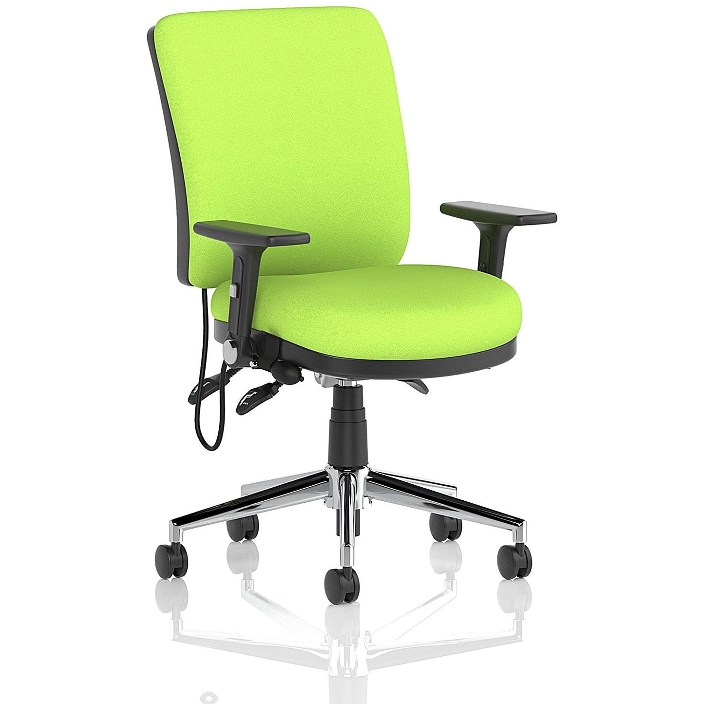 Chiro Medium Back Task Operators Chair, Height Adjustable & Folding Arms, Myrrh Green Easy2Order : KCUP1971
