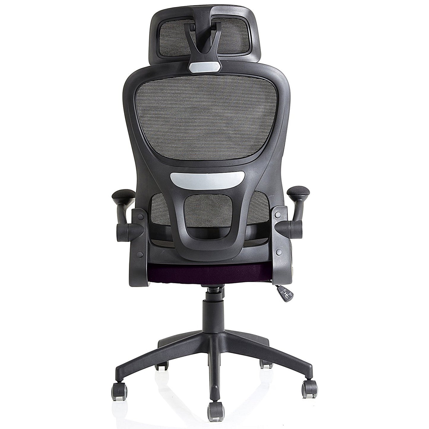 Iris Task Mesh Back Operator Chair, Headrest, Folding Arms, Tansy Purple