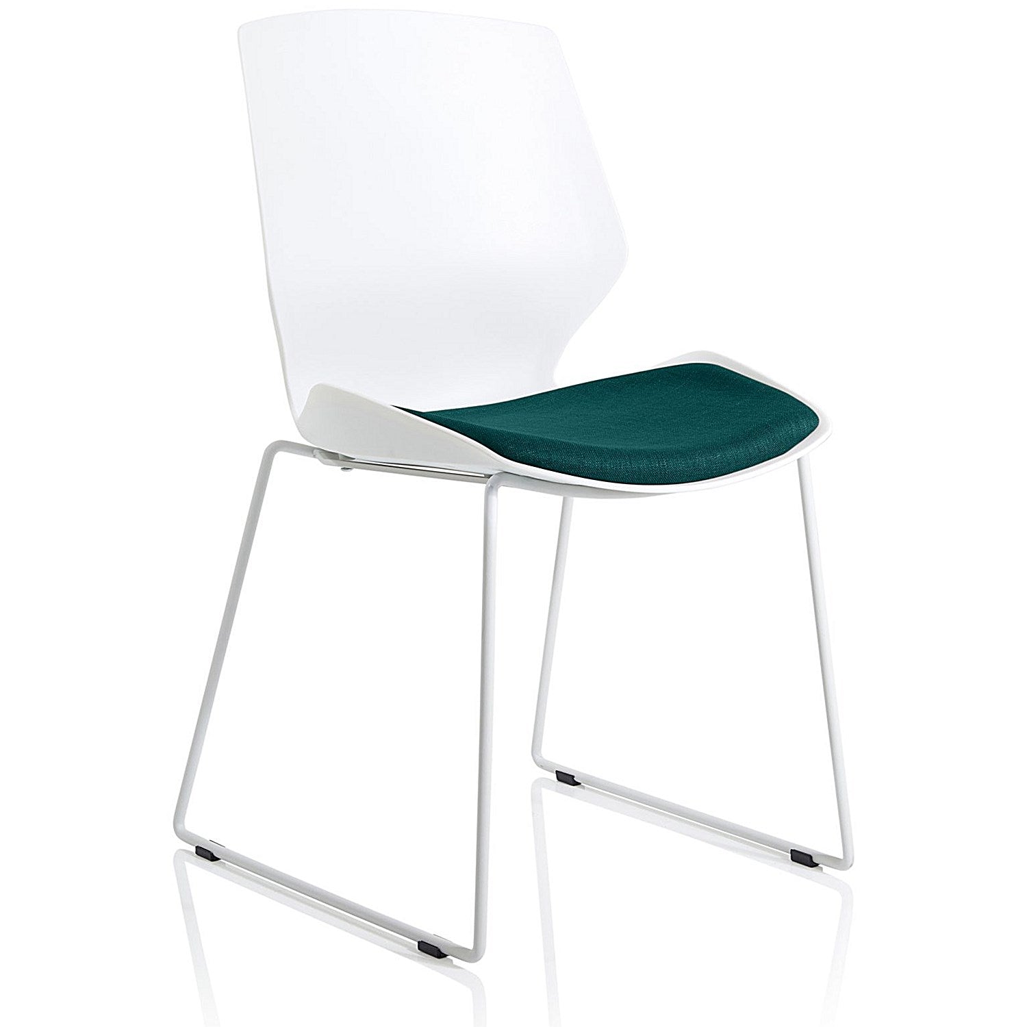 Florence Sled Visitor Chair, Maringa Teal Easy2Order : KCUP2043