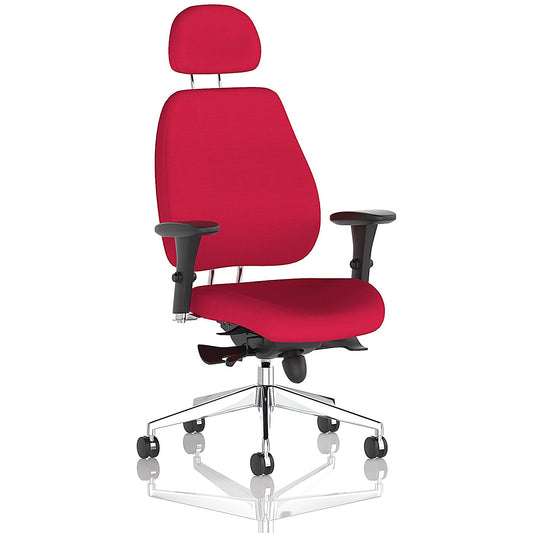 Chiro Plus Posture Chair, Headrest, Height Adjustable Arms, Bergamot Cherry