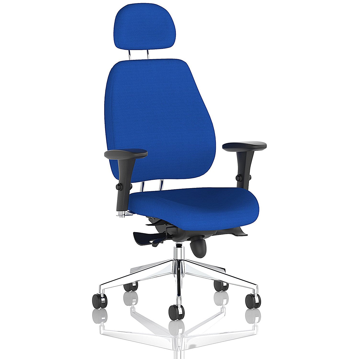 Chiro Plus Posture Chair, Headrest, Height Adjustable Arms, Stevia Blue Easy2Order : KCUP2051