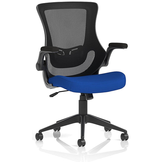 Orbit Mesh Back Operator Chair, Folding Arms, Stevia Blue Easy2Order : KCUP2139