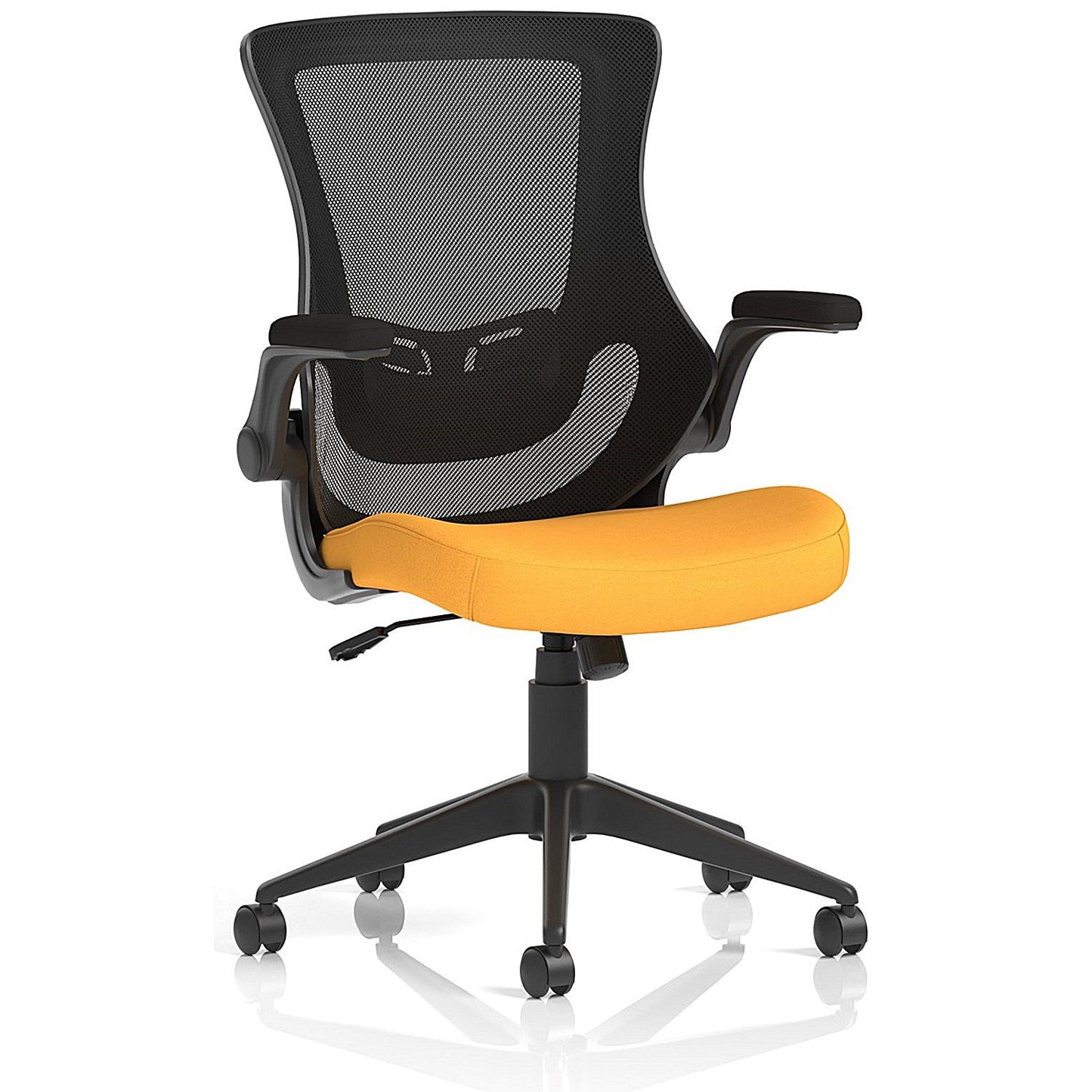Orbit Mesh Back Operator Chair, Folding Arms, Senna Yellow Easy2Order : KCUP2141