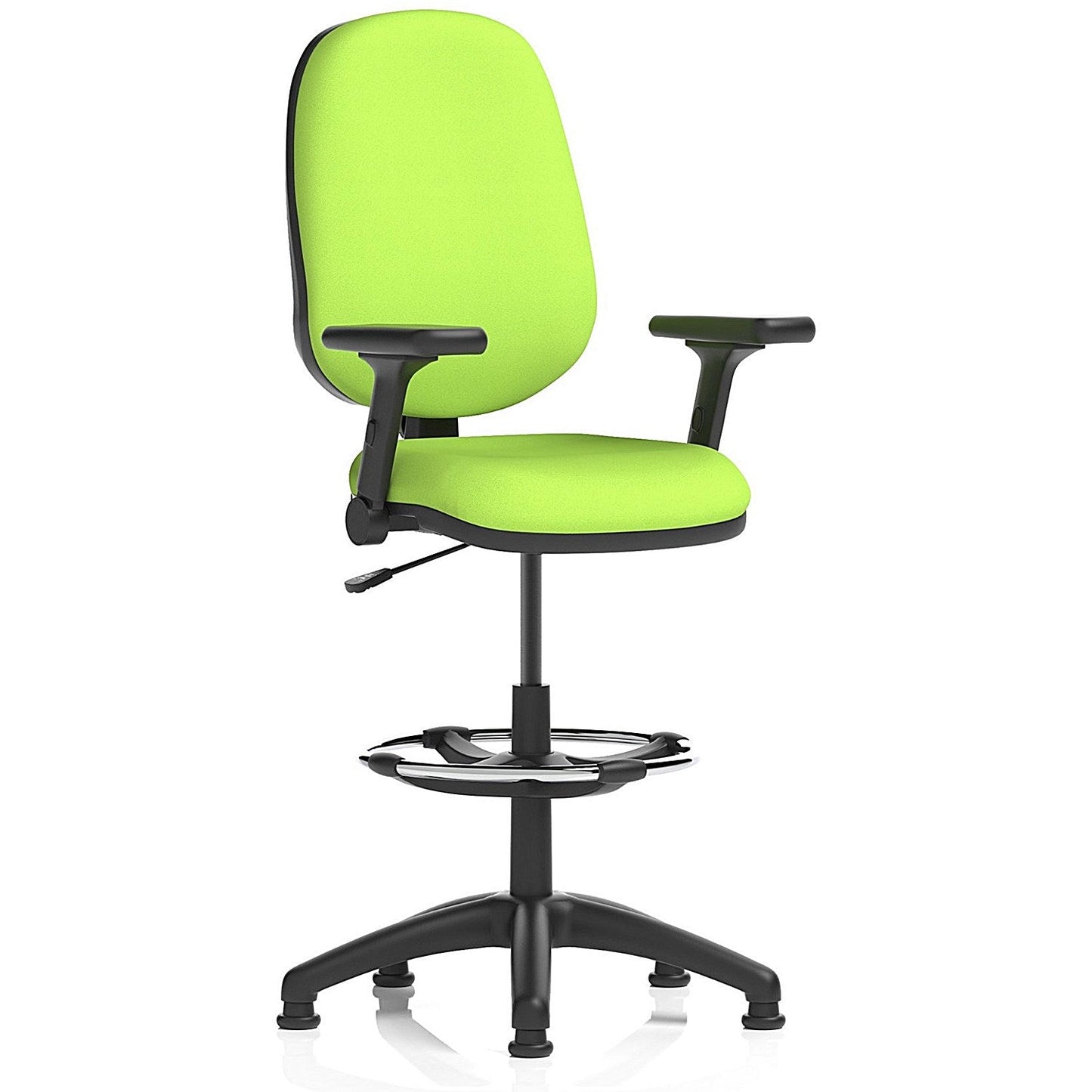 Eclipse Plus I High Rise Operator Chair, Myrrh Green, Height Adjustable And Folding Arms Easy2Order : KCUP2156