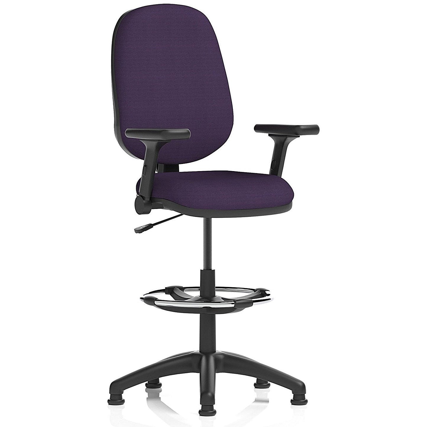 Eclipse Plus I High Rise Operator Chair, Tansy Purple, Height Adjustable And Folding Arms Easy2Order : KCUP2160