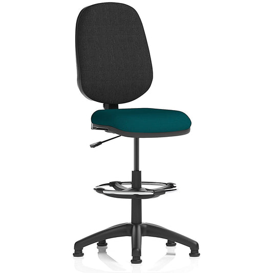 Eclipse Plus I High Rise Black Back Operator Chair, Maringa Teal Easy2Order : KCUP2163