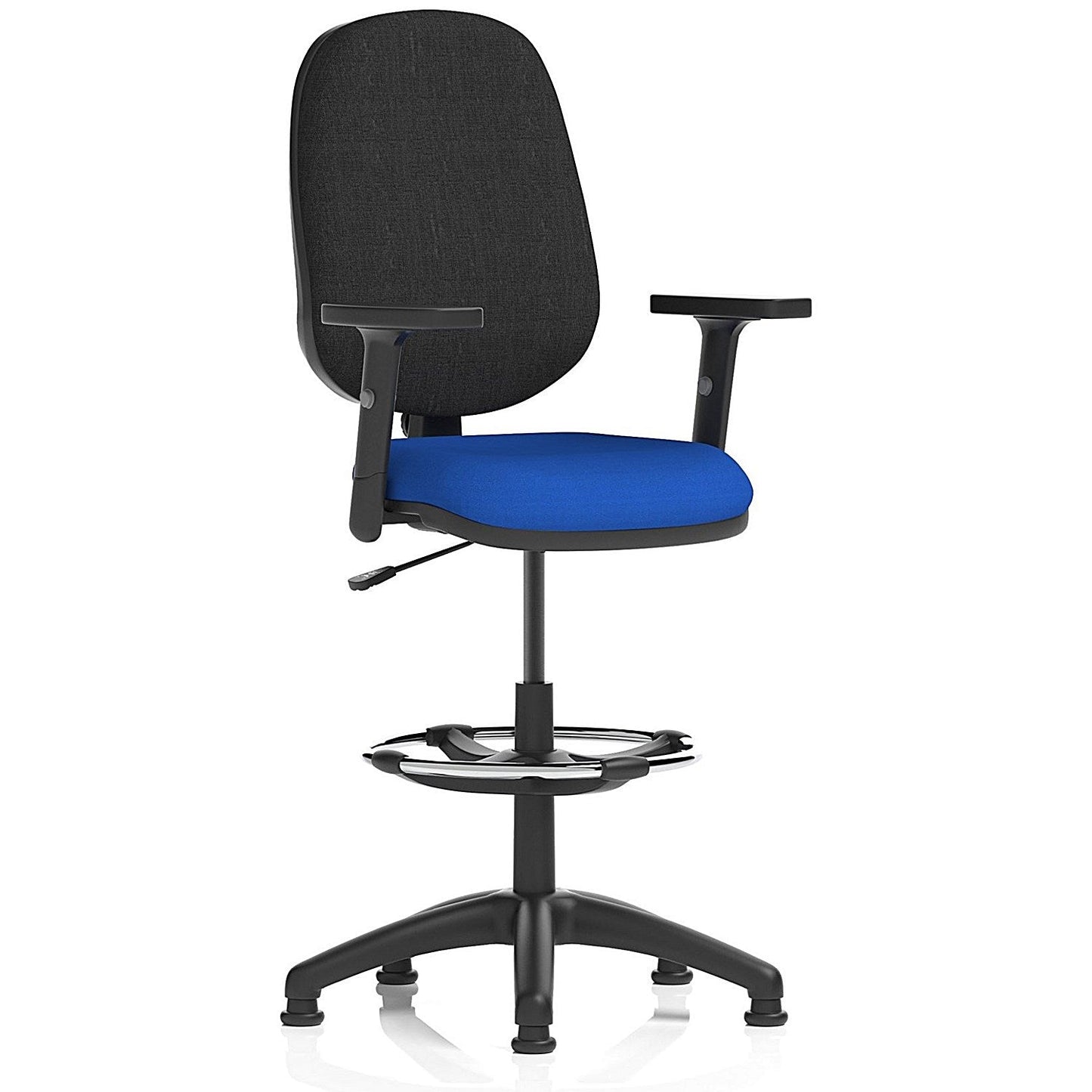 Eclipse Plus I High Rise Black Back Operator Chair, Stevia Blue, Height Adjustable Arms Easy2Order : KCUP2174
