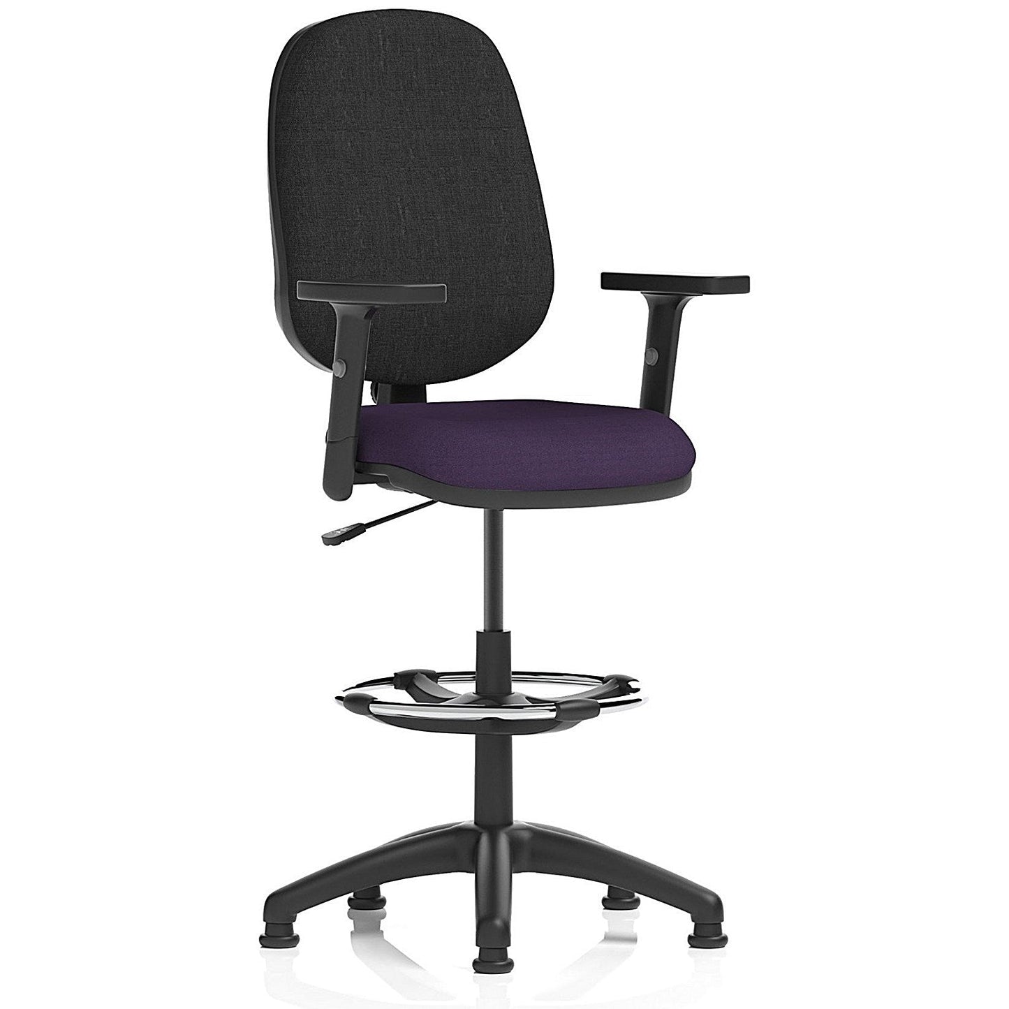 Eclipse Plus I High Rise Black Back Operator Chair, Tansy Purple, Height Adjustable Arms Easy2Order : KCUP2176