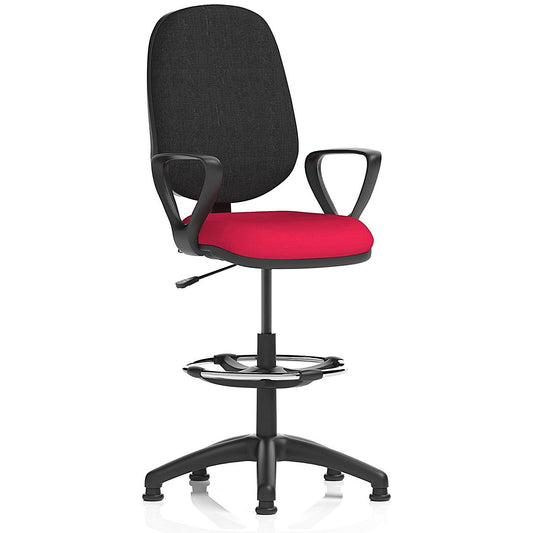 Eclipse Plus I High Rise Black Back Operator Chair, Bergamot Cherry, Fixed Height Arms Easy2Order : KCUP2177
