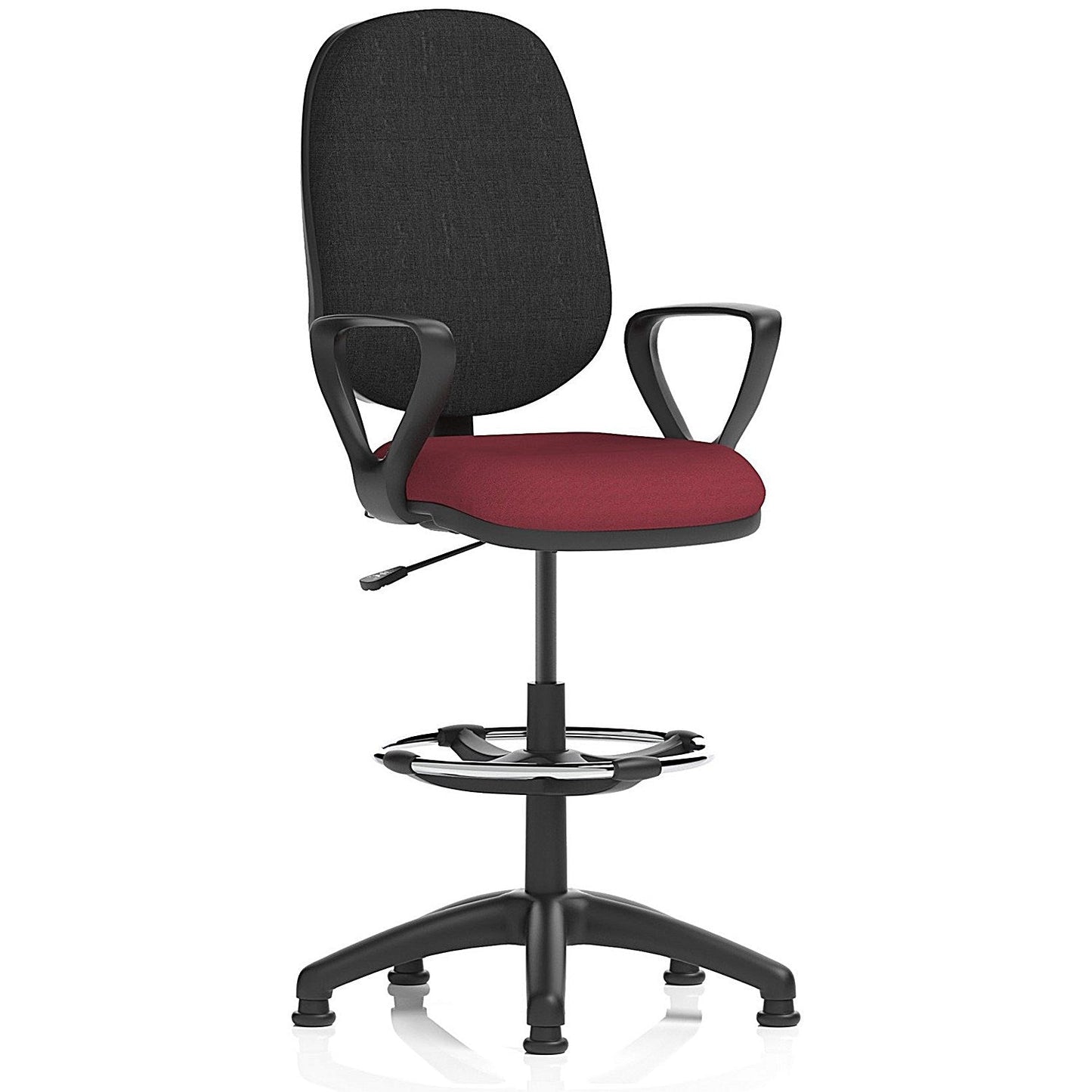 Eclipse Plus I High Rise Black Back Operator Chair, Ginseng Chilli, Fixed Height Arms Easy2Order : KCUP2178