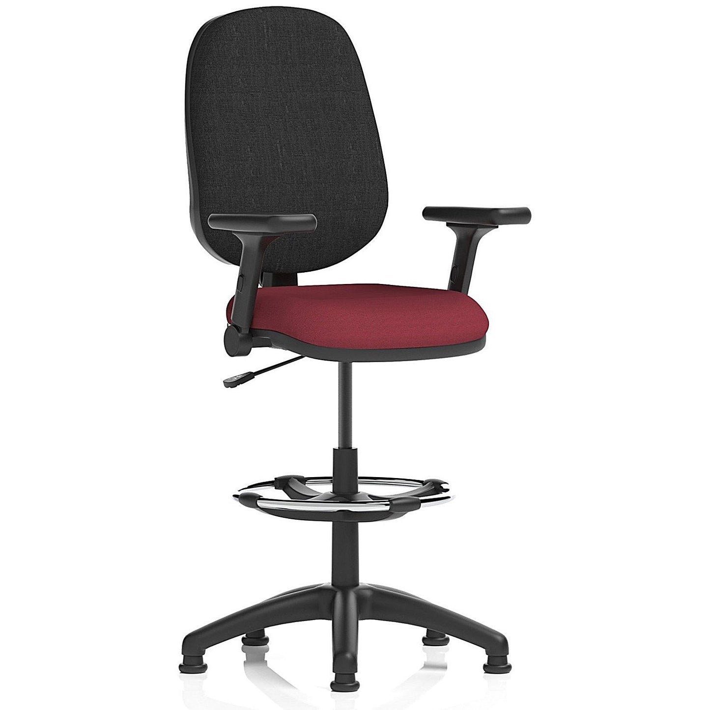Eclipse Plus I High Rise Black Back Operator Chair, Ginseng Chilli, Height Adjustable And Folding Arms Easy2Order : KCUP2186