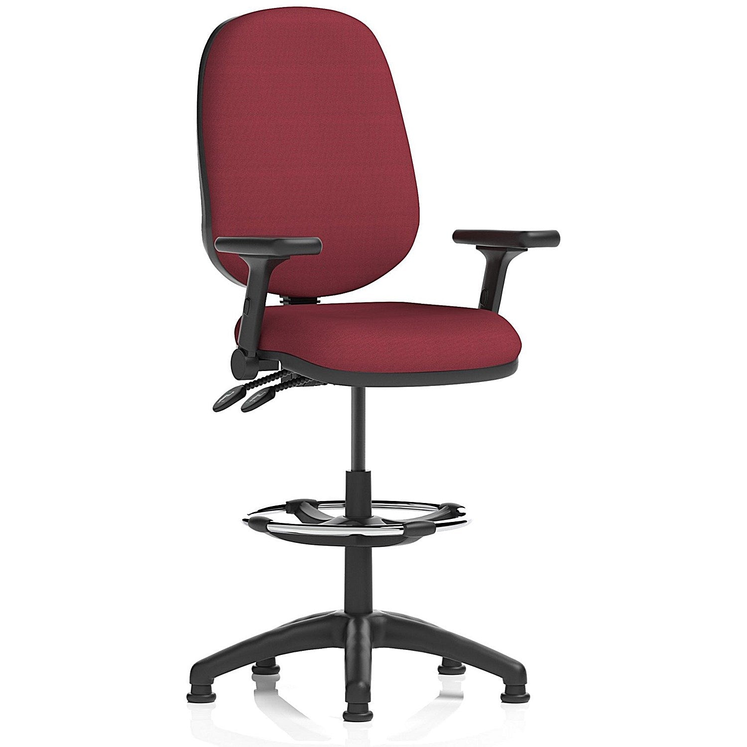 Eclipse Plus II High Rise Operator Chair, Ginseng Chilli, Folding Arms Easy2Order : KCUP2194