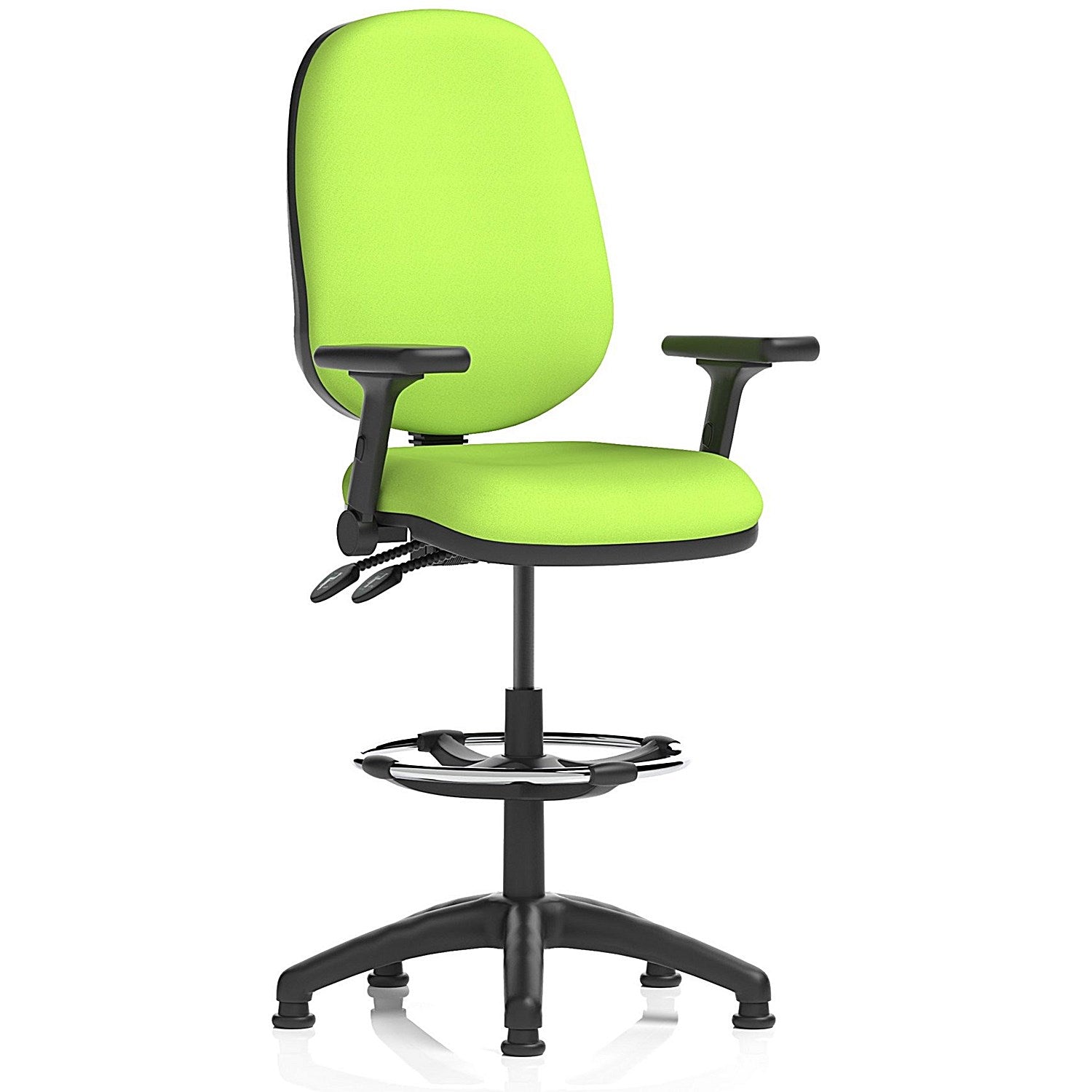 Eclipse Plus II High Rise Operator Chair, Senna Yellow, Folding Arms Easy2Order : KCUP2196