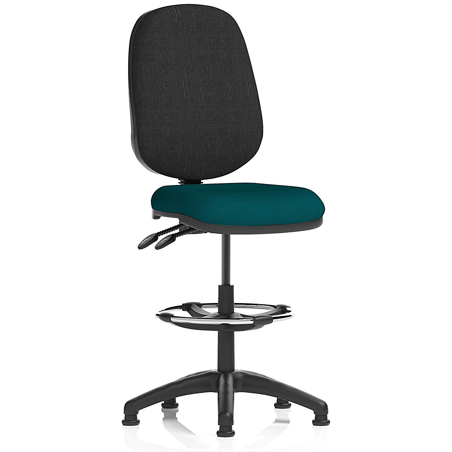 Eclipse Plus II High Rise Black Back Operator Chair, Maringa Teal Easy2Order : KCUP2203