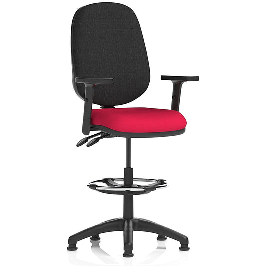 Eclipse Plus II High Rise Black Back Operator Chair, Bergamot Cherry, Height Adjustable Arms Easy2Order : KCUP2209