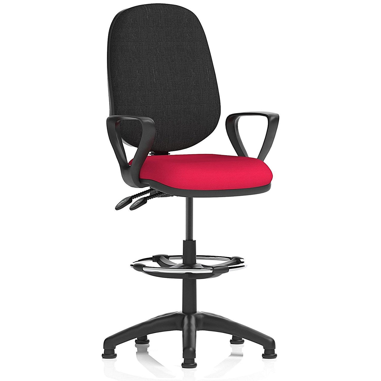 Eclipse Plus II High Rise Black Back Operator Chair, Bergamot Cherry, With Fixed Height Arms Easy2Order : KCUP2217