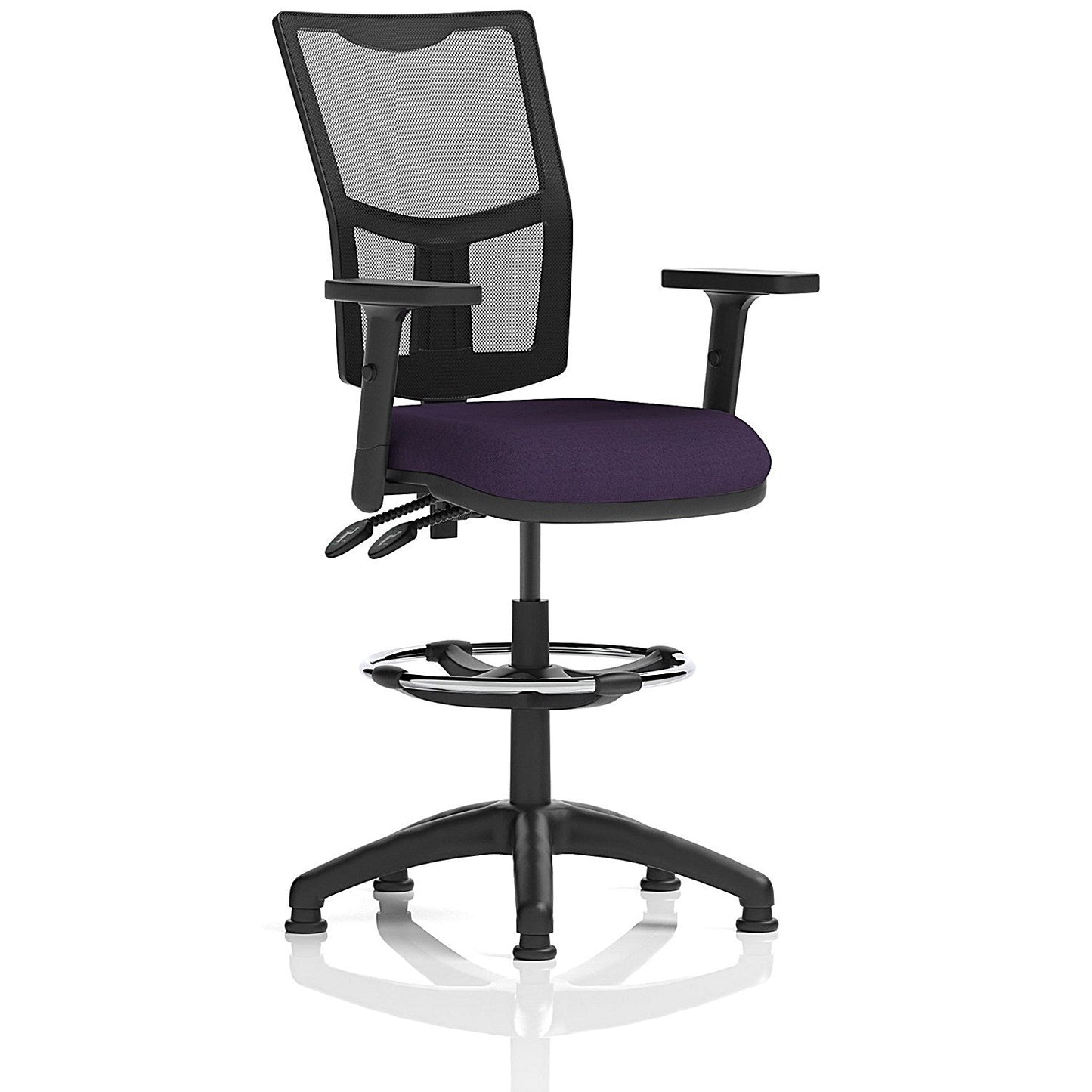 Eclipse Plus II High Rise Mesh Back Operator Chair, Tansy Purple, Height Adjustable Arms Easy2Order : KCUP2248