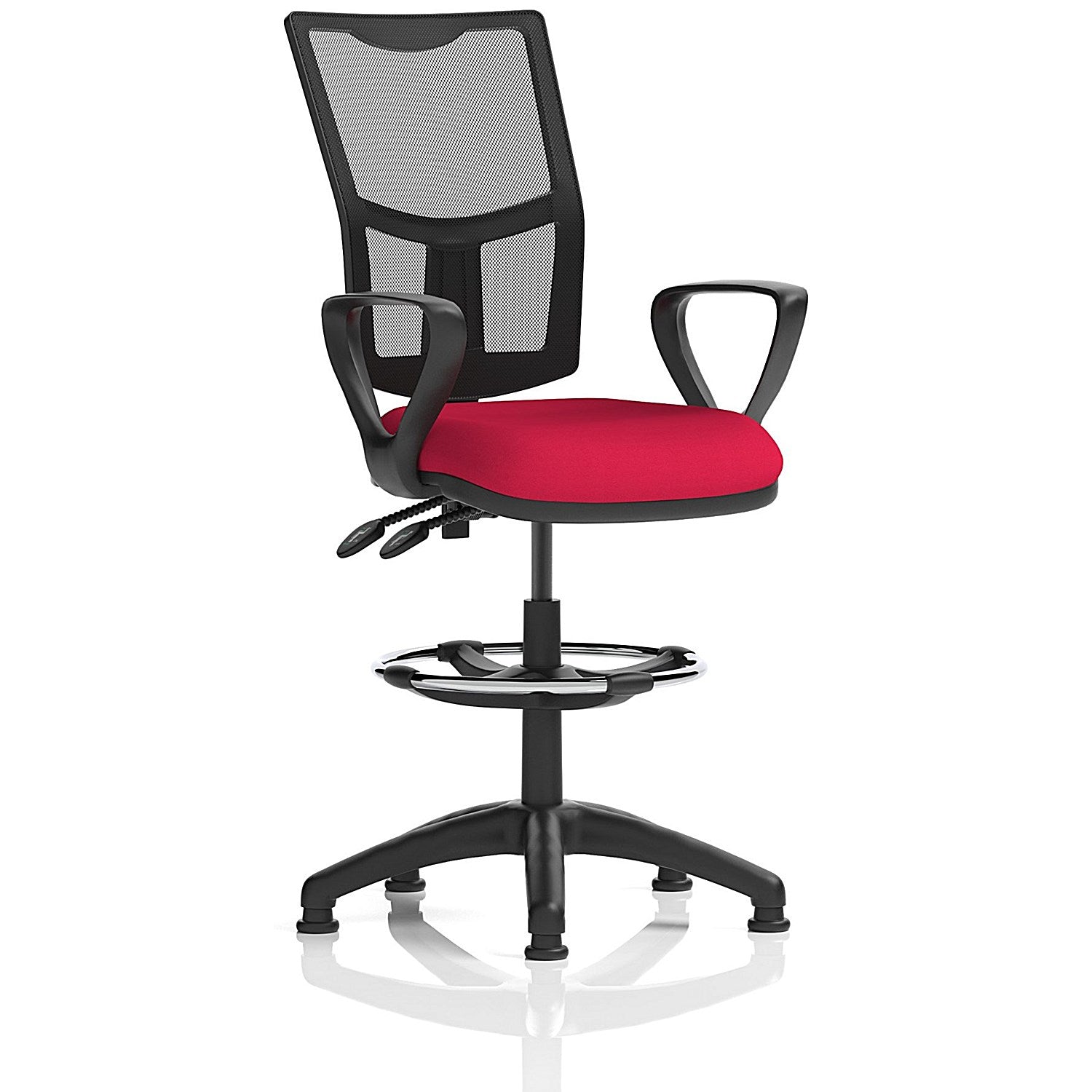 Eclipse Plus II High Rise Mesh Back Operator Chair, Bergamot Cherry, With Fixed Height Arms Easy2Order : KCUP2249