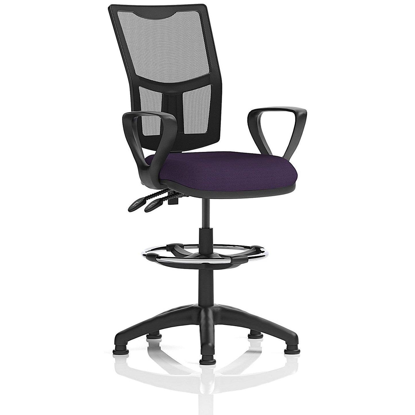 Eclipse Plus II High Rise Mesh Back Operator Chair, Tansy Purple, With Fixed Height Arms Easy2Order : KCUP2256
