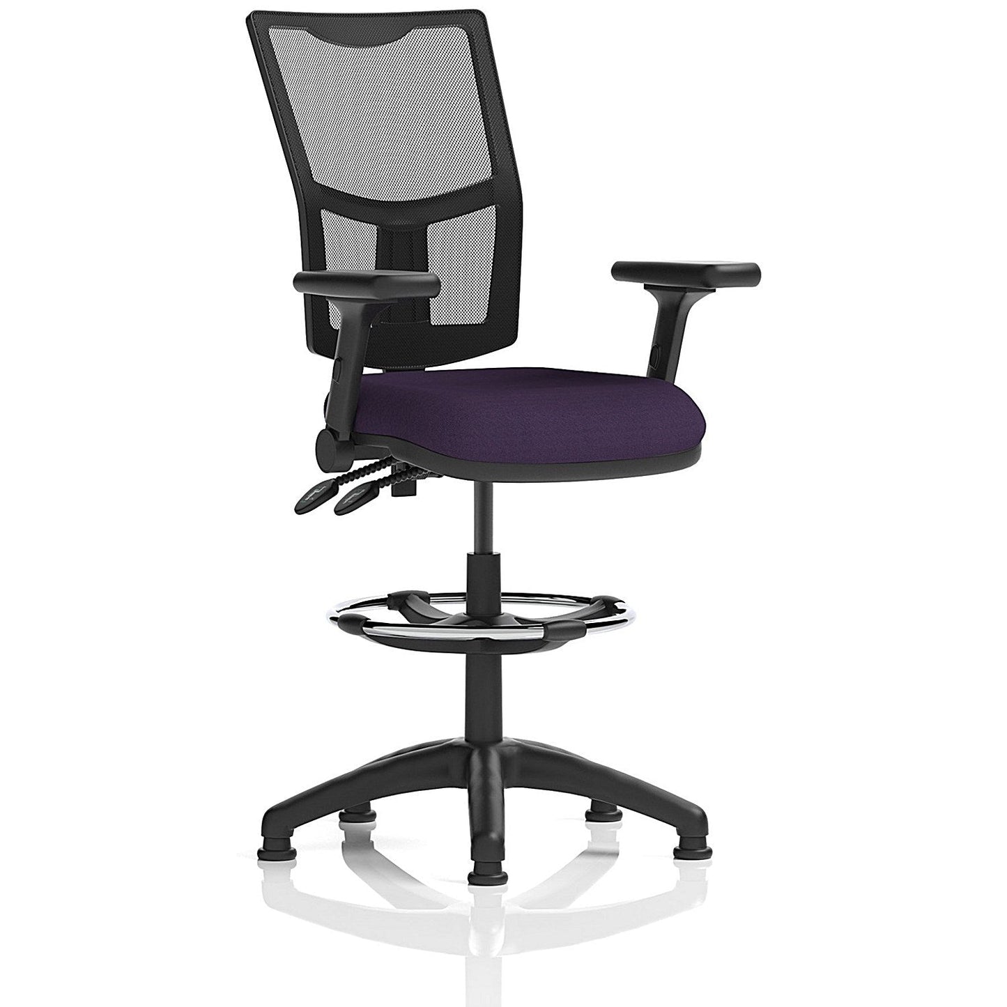 Eclipse Plus II High Rise Mesh Back Operator Chair, Tansy Purple, Folding Arms Easy2Order : KCUP2264