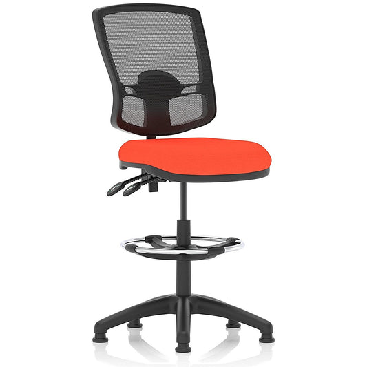 Eclipse Plus II High Rise Deluxe Mesh Back Operator Chair, Tabasco Orange Easy2Order : KCUP2271