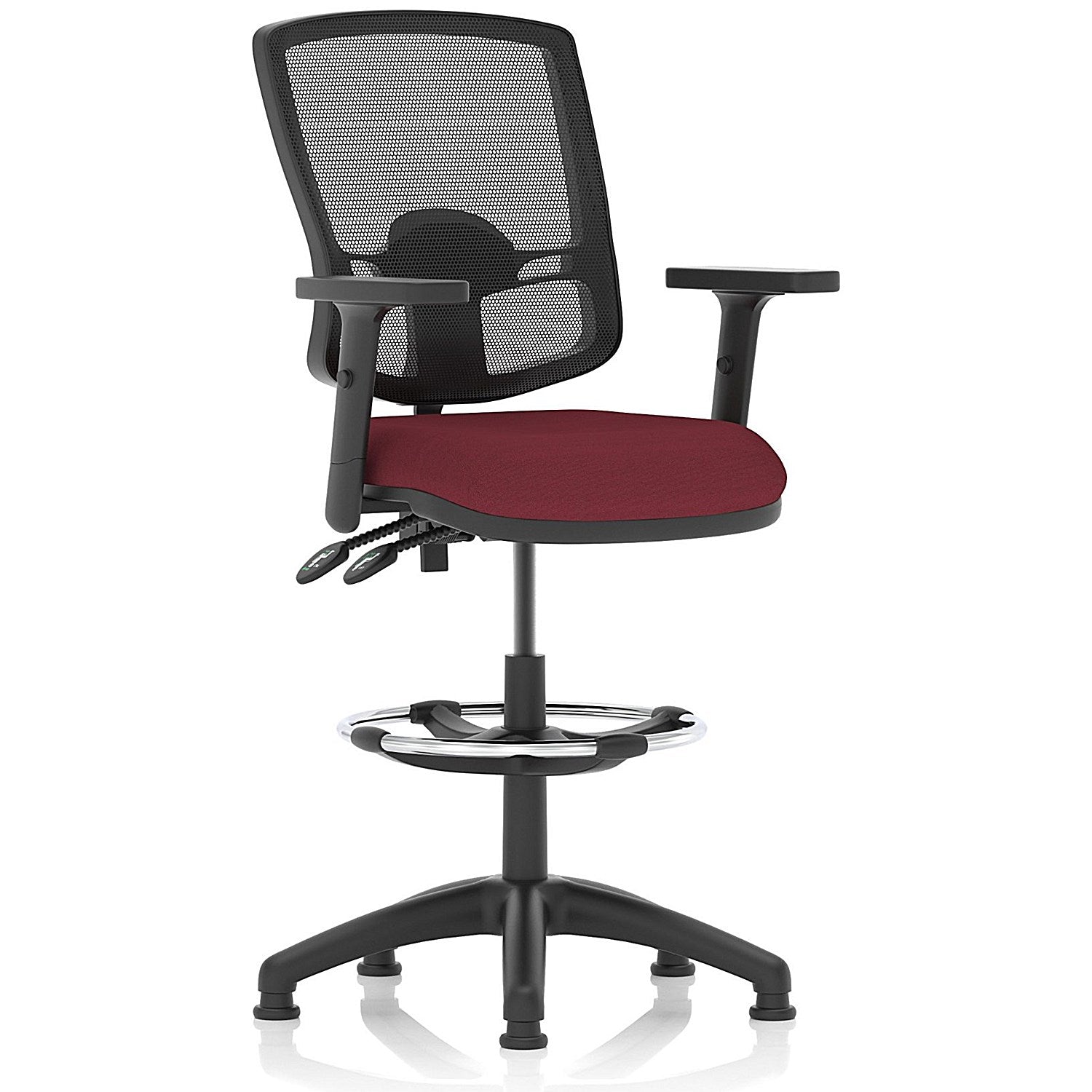 Eclipse Plus II High Rise Deluxe Mesh Back Operator Chair, Ginseng Chilli, Height Adjustable Arms Easy2Order : KCUP2274