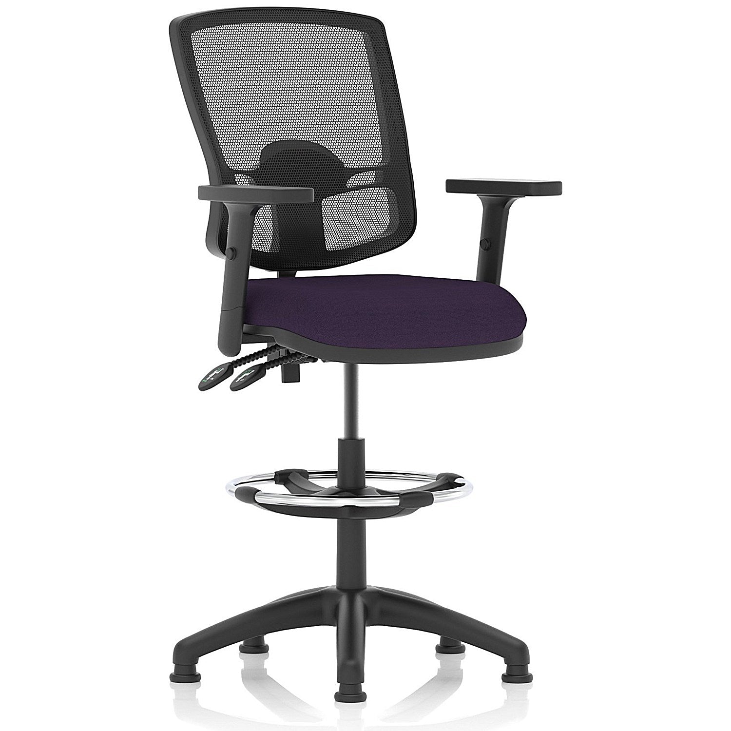 Eclipse Plus II High Rise Deluxe Mesh Back Operator Chair, Tansy Purple, Height Adjustable Arms Easy2Order : KCUP2280