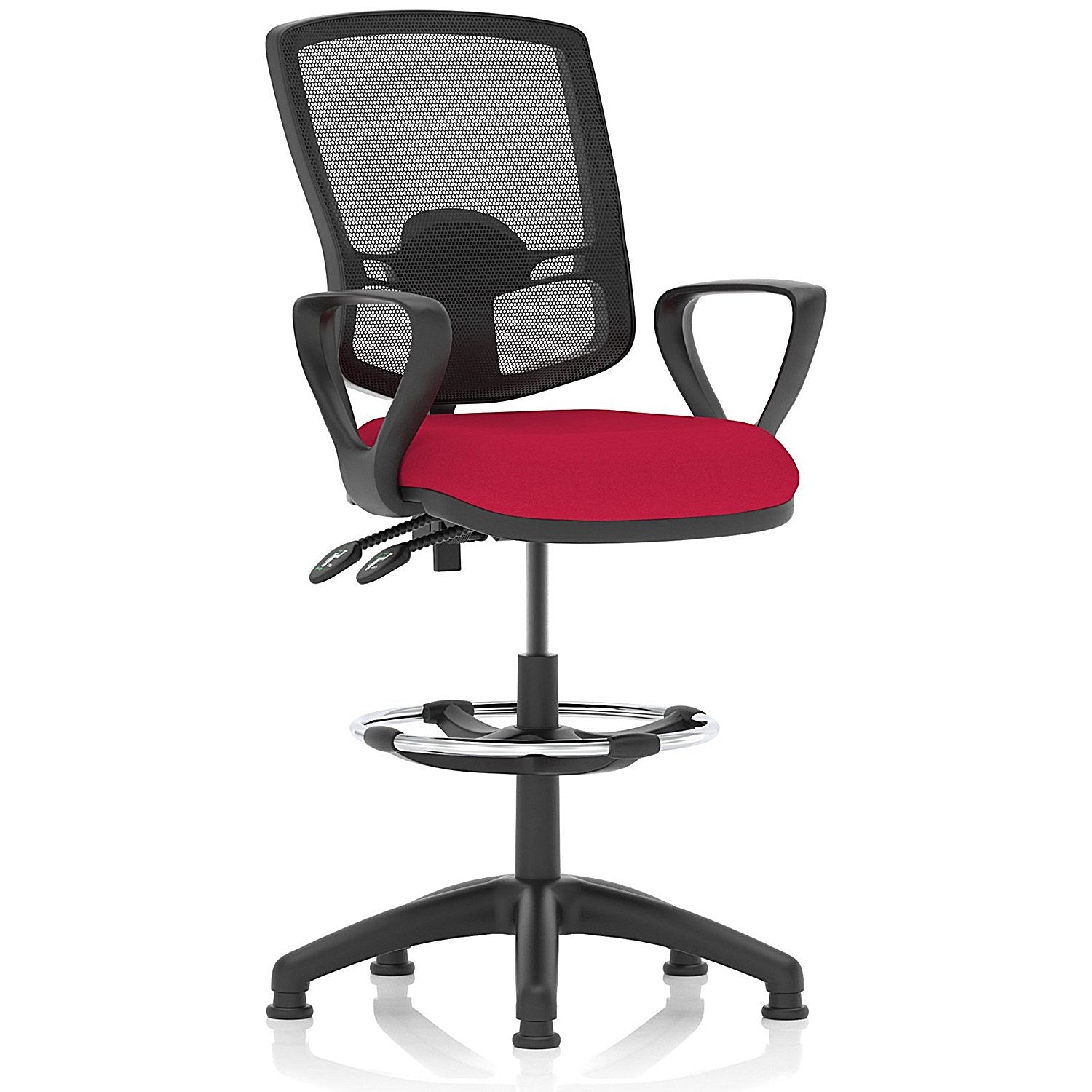 Eclipse Plus II High Rise Deluxe Mesh Back Operator Chair, Bergamot Cherry, With Fixed Height Arms Easy2Order : KCUP2281