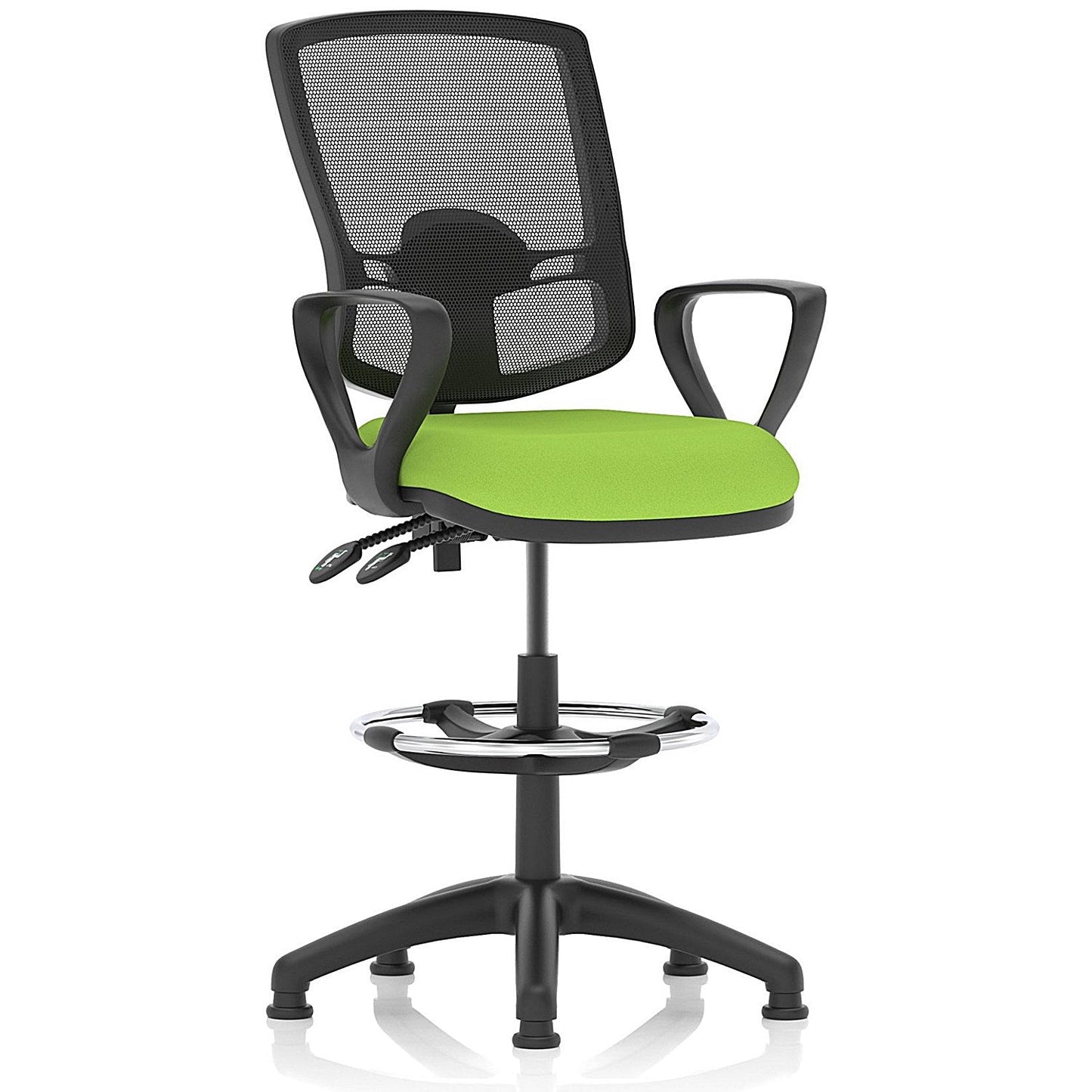 Eclipse Plus II High Rise Deluxe Mesh Back Operator Chair, Myrrh Green, With Fixed Height Arms Easy2Order : KCUP2284