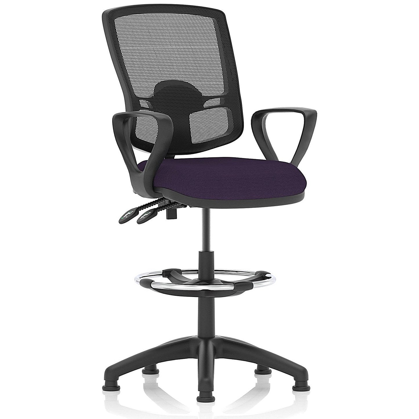 Eclipse Plus II High Rise Deluxe Mesh Back Operator Chair, Tansy Purple, With Fixed Height Arms Easy2Order : KCUP2288
