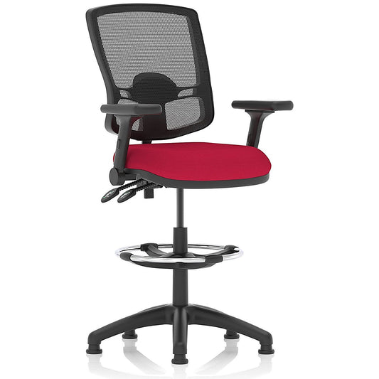 Eclipse Plus II High Rise Deluxe Mesh Back Operator Chair, Bergamot Cherry, Folding Arms Easy2Order : KCUP2289