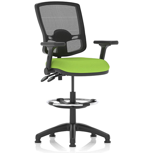 Eclipse Plus II High Rise Deluxe Mesh Back Operator Chair, Myrrh Green, Folding Arms Easy2Order : KCUP2292