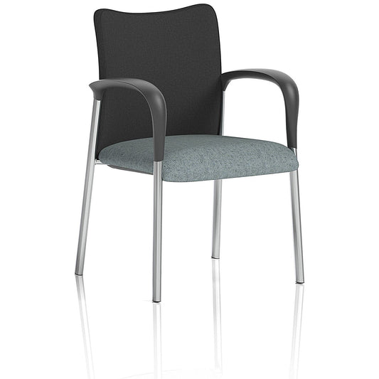 Academy Black Back Visitor Chair With Arms, Rivet Tensile Easy2Order : KCUP2312