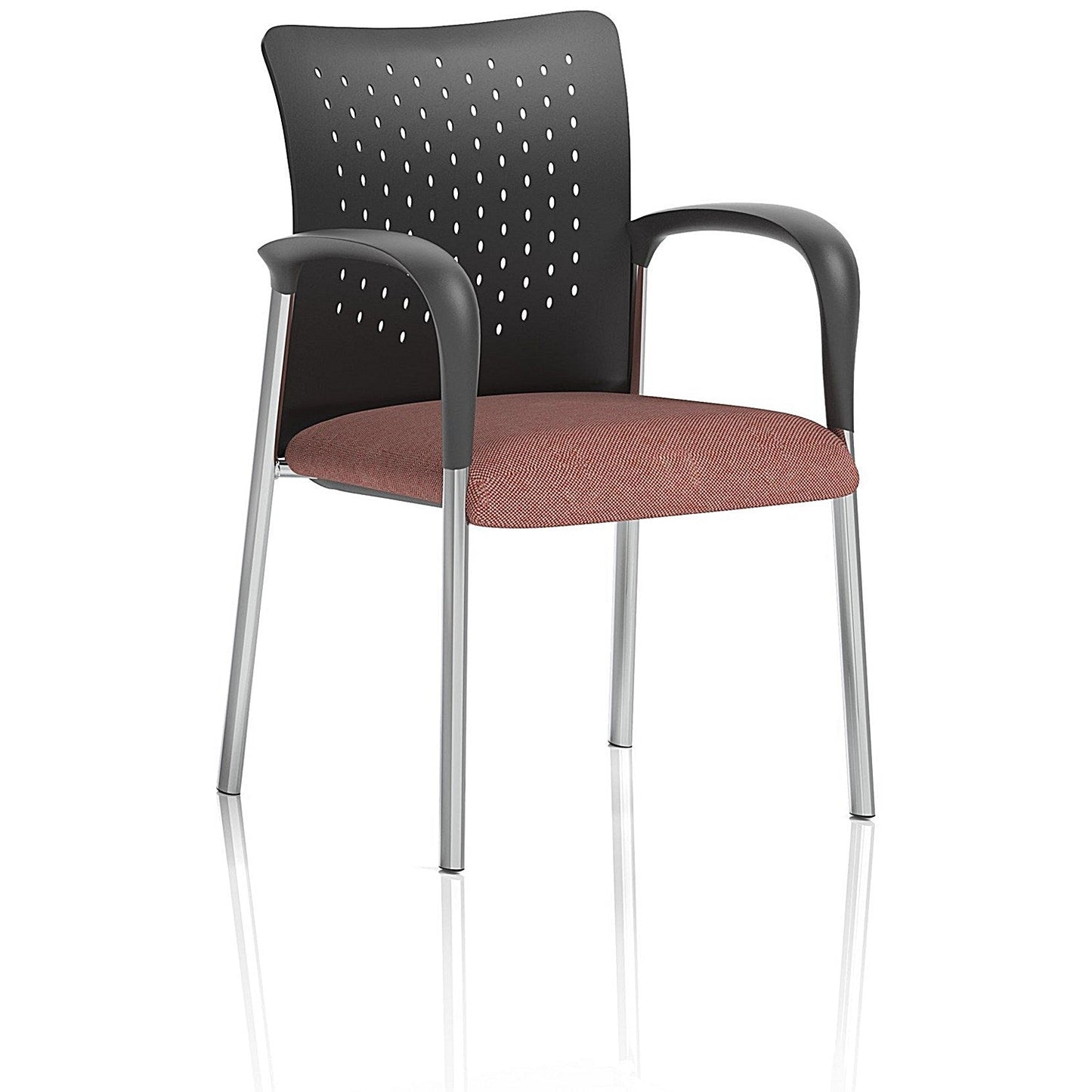 Academy Black Nylon Back Visitor Chair With Arms, Rivet Forge Easy2Order : KCUP2321
