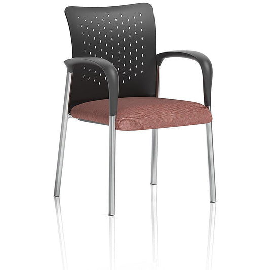 Academy Black Nylon Back Visitor Chair With Arms, Rivet Forge Easy2Order : KCUP2321