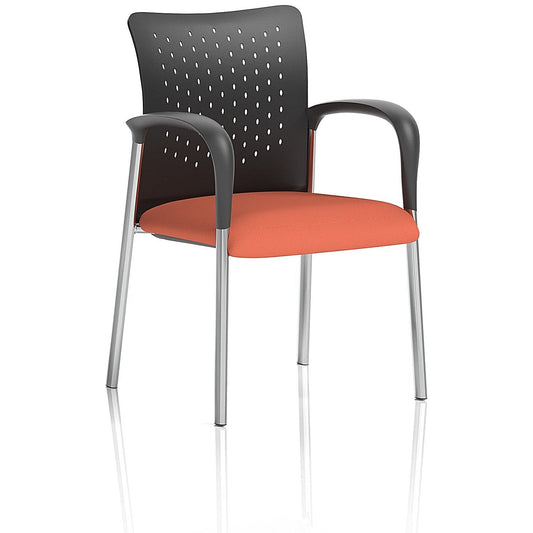 Academy Black Nylon Back Visitor Chair With Arms, Quest Crab Easy2Order : KCUP2325