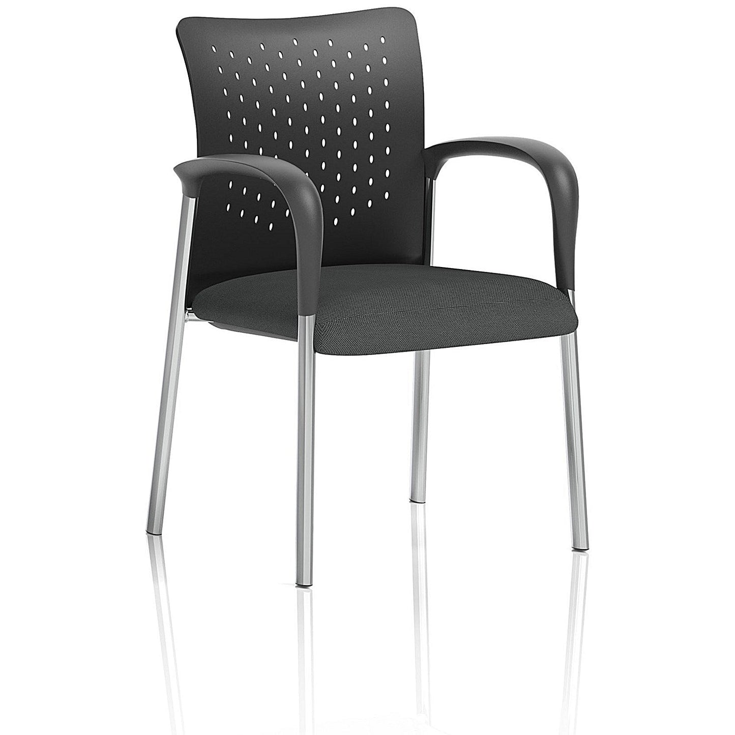Academy Black Nylon Back Visitor Chair With Arms, Quest Mussel Easy2Order : KCUP2328