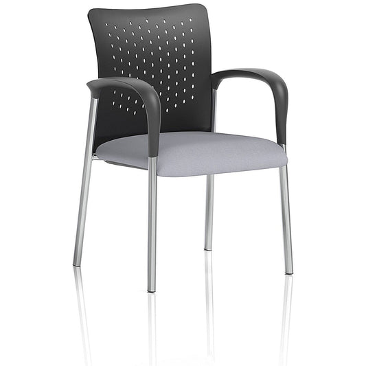 Academy Black Nylon Back Visitor Chair With Arms, Quest Shell Easy2Order : KCUP2330