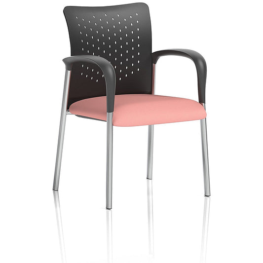 Academy Black Nylon Back Visitor Chair With Arms, Quest Shrimp Easy2Order : KCUP2331