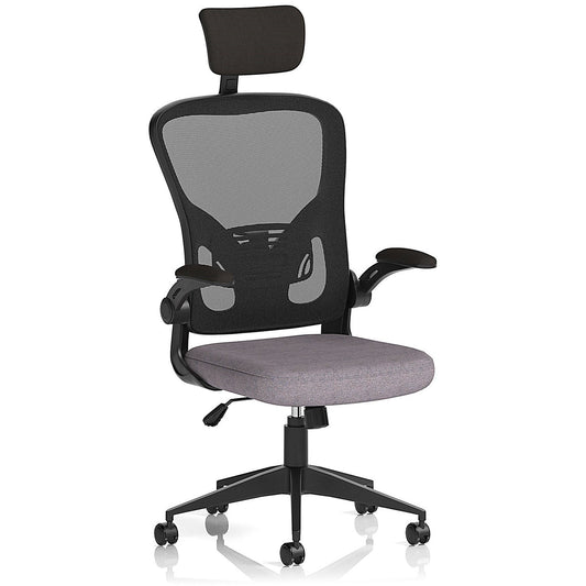 Ace Executive Mesh Back Chair With Headrest, Folding Arms, Rivet Fuse Easy2Order : KCUP2370