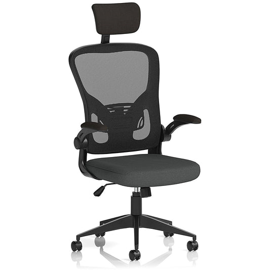 Ace Executive Mesh Back Chair With Headrest, Folding Arms, Quest Mussel Easy2Order : KCUP2376