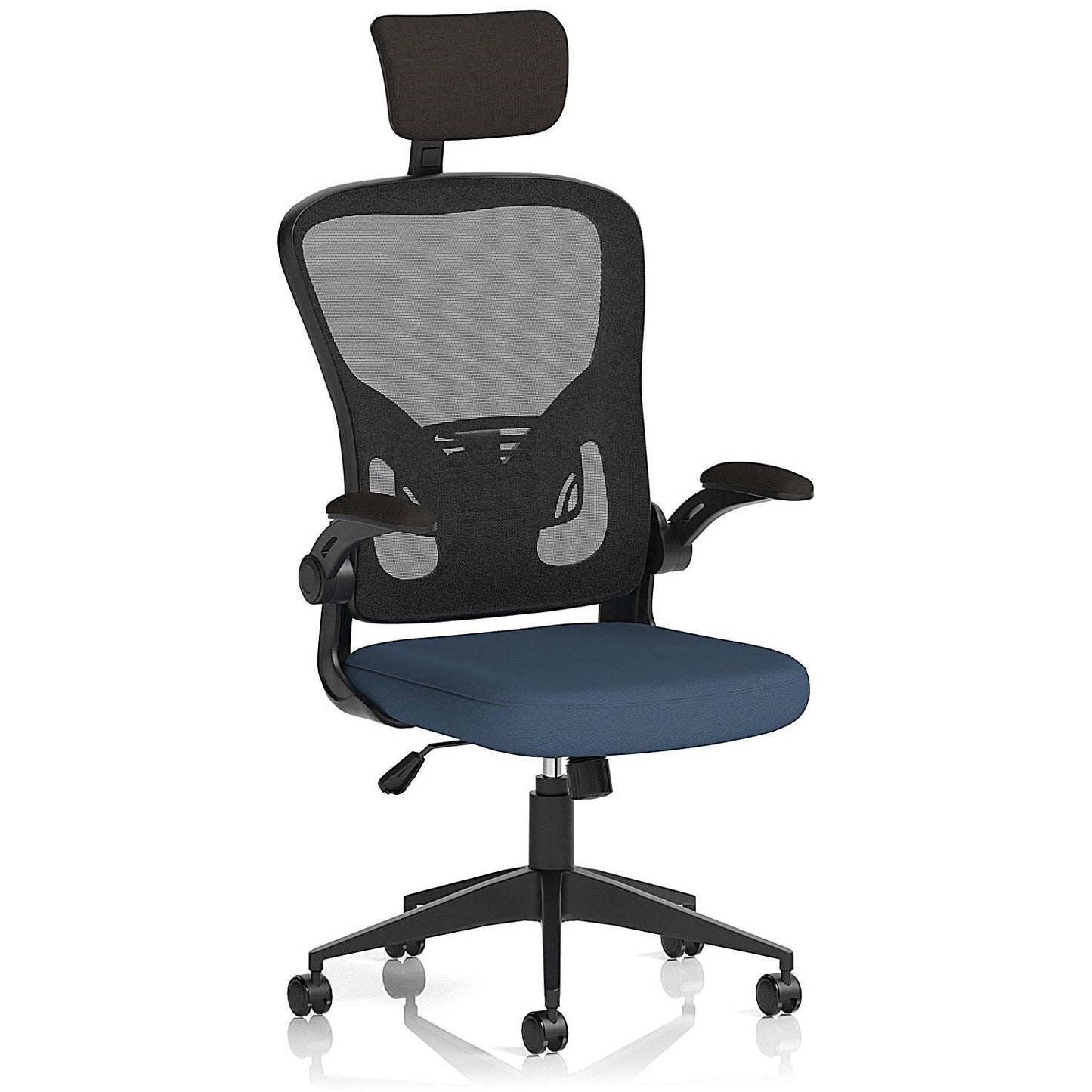 Ace Executive Mesh Back Chair With Headrest, Folding Arms, Quest Whelk Easy2Order : KCUP2380