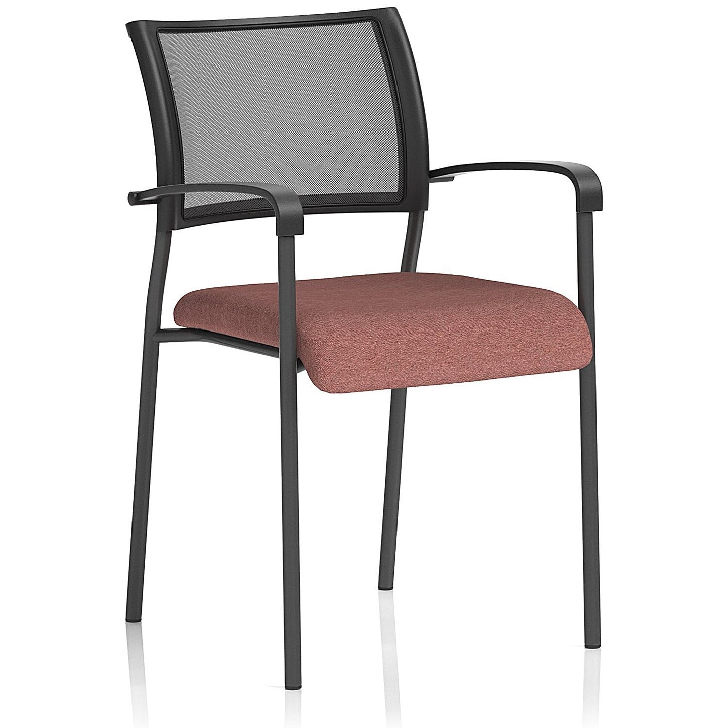 Brunswick Black Frame Mesh Back Chair, With Arms, Rivet Forge Easy2Order : KCUP2393