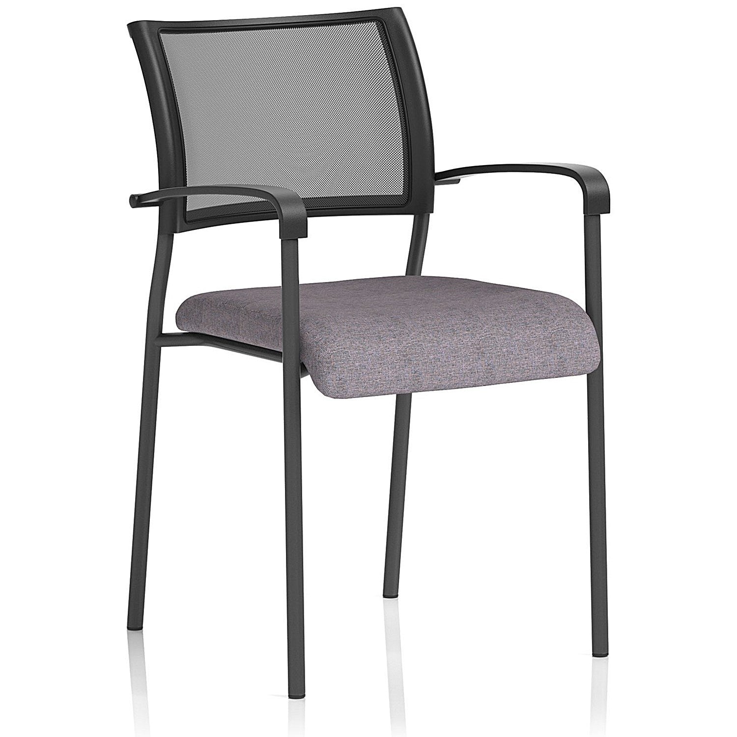 Brunswick Black Frame Mesh Back Chair, With Arms, Rivet Fuse Easy2Order : KCUP2394