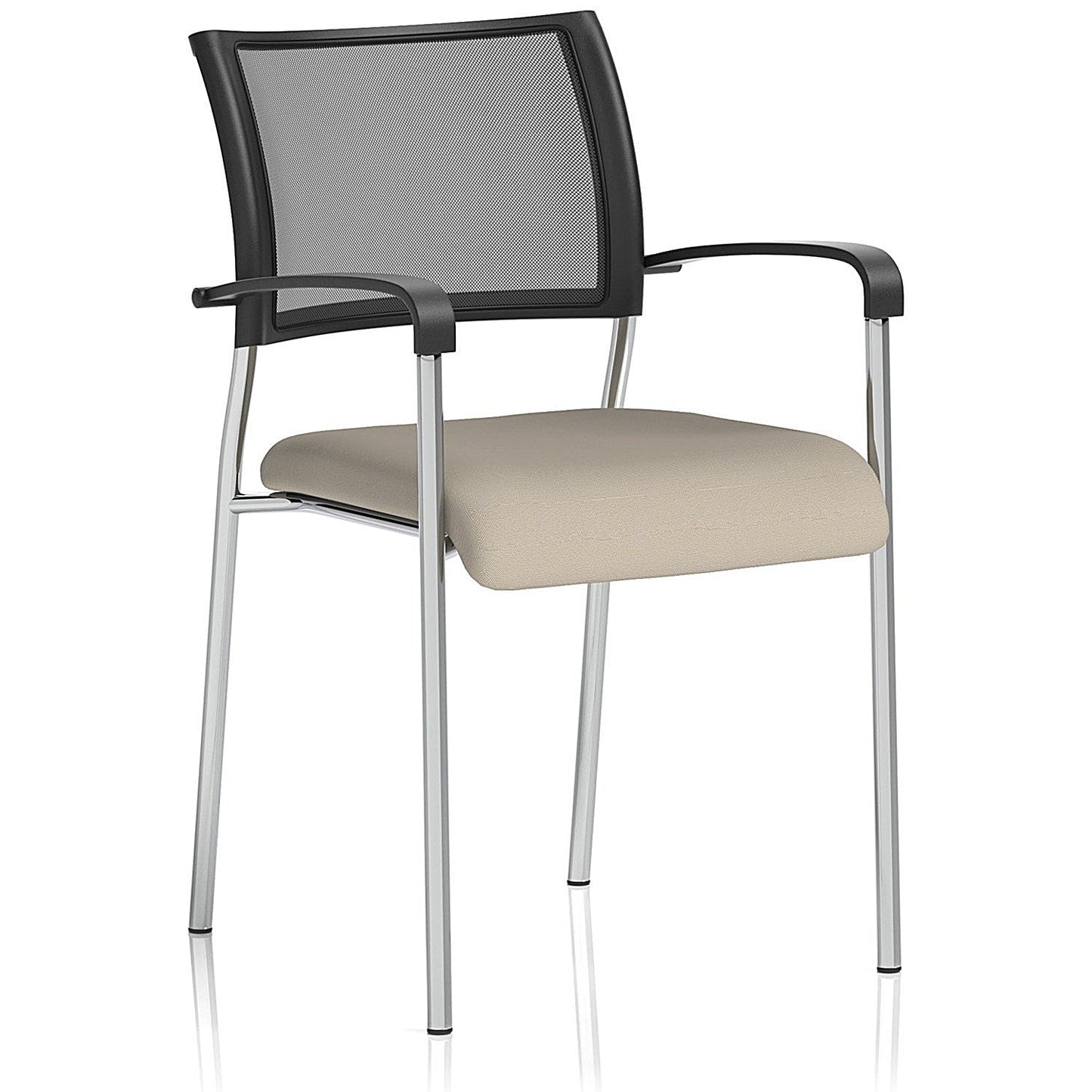 Brunswick Chrome Frame Mesh Back Chair, With Arms, Quest Salt Easy2Order : KCUP2425